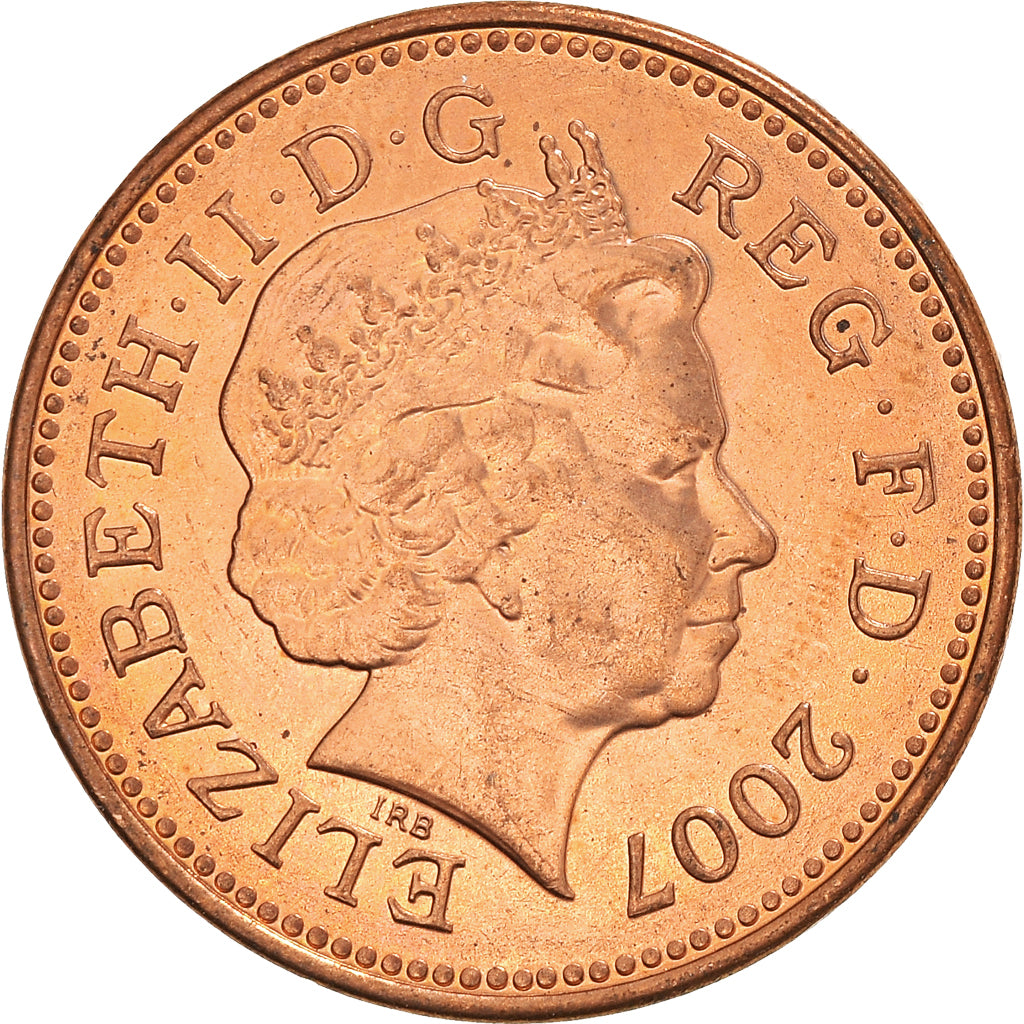 Coin, Great Britain, Elizabeth II, Penny, 2007, MS(63), Copper Plated Steel