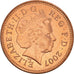 Coin, Great Britain, Elizabeth II, Penny, 2007, MS(63), Copper Plated Steel