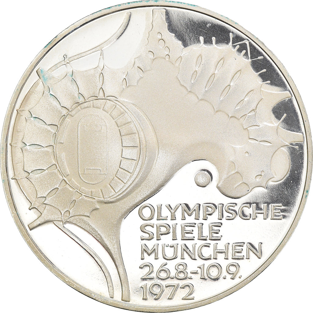 Coin, GERMANY - FEDERAL REPUBLIC, 10 Mark, 1972, Munich, BE, MS(63), Silver