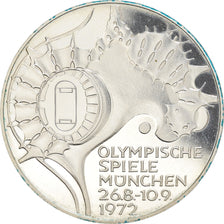 Coin, GERMANY - FEDERAL REPUBLIC, 10 Mark, 1972, Hambourg, BE, MS(63), Silver