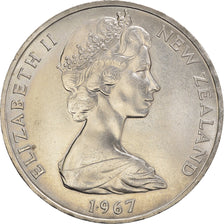 Moneta, Nowa Zelandia, Elizabeth II, Dollar, 1967, AU(55-58), Miedź-Nikiel