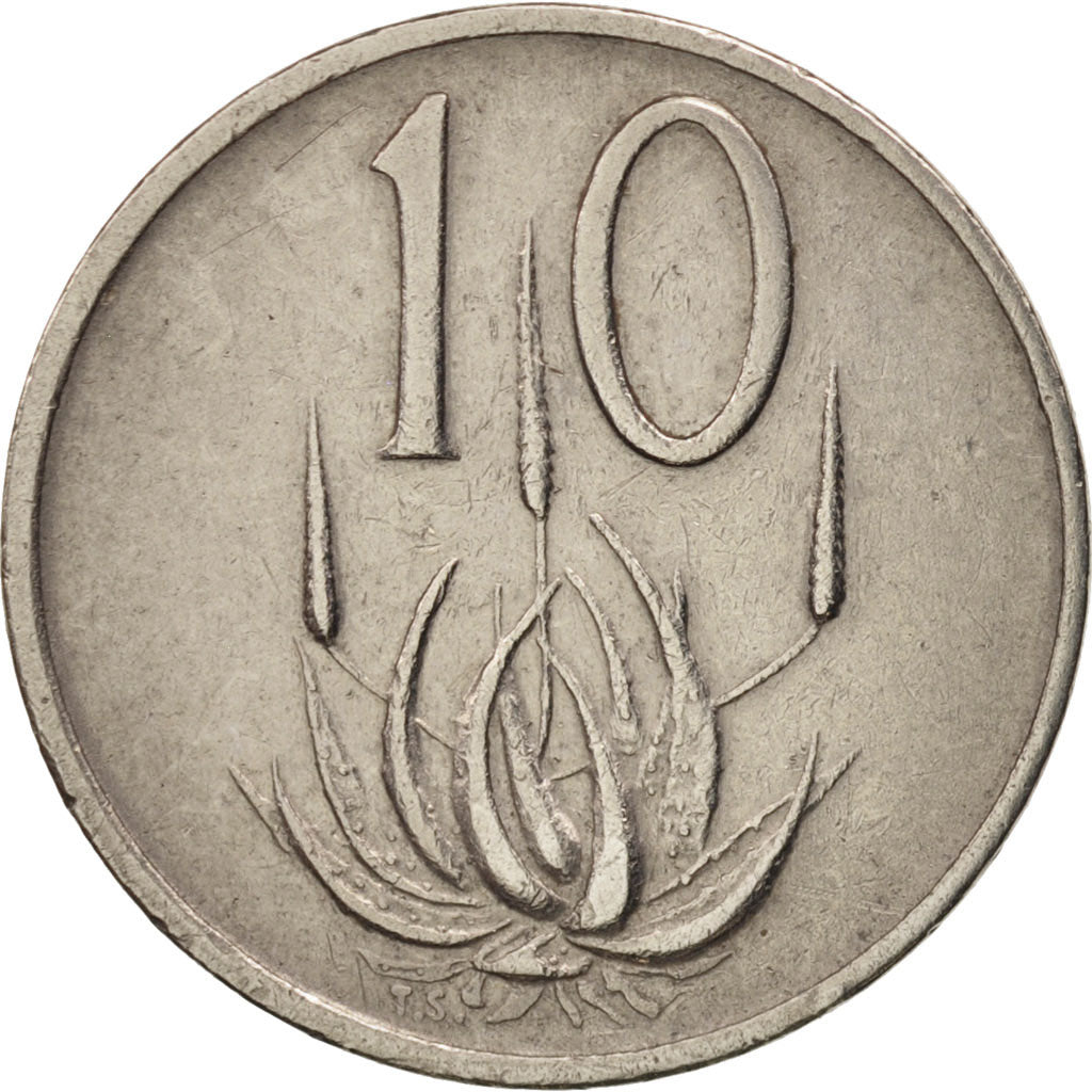 Coin, South Africa, 10 Cents, 1974, EF(40-45), Nickel, KM:85