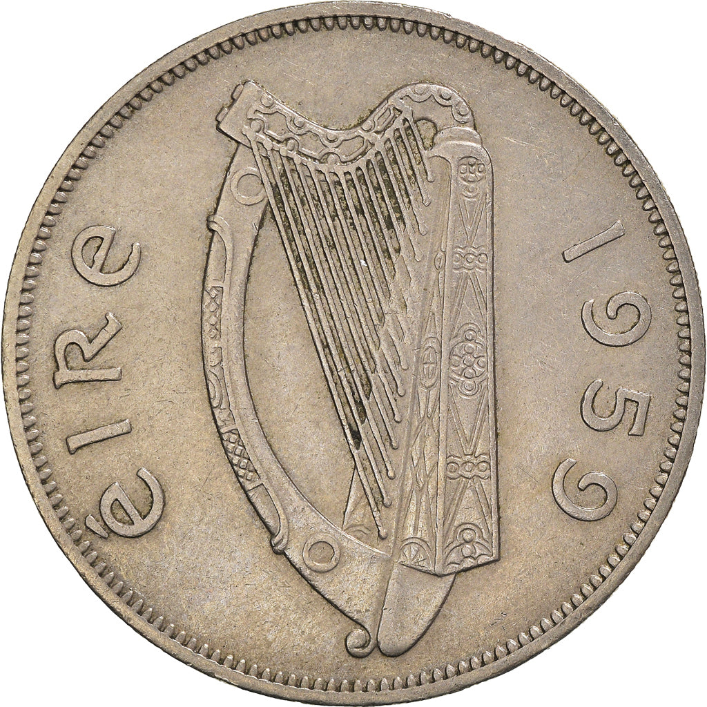 Coin, IRELAND REPUBLIC, 1/2 Crown, 1959, EF(40-45), Copper-nickel, KM:16a