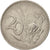 Coin, South Africa, 20 Cents, 1965, EF(40-45), Nickel, KM:69.2