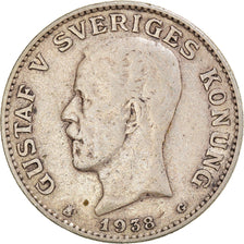 Coin, Sweden, Gustaf V, Krona, 1938, EF(40-45), Silver, KM:786.2
