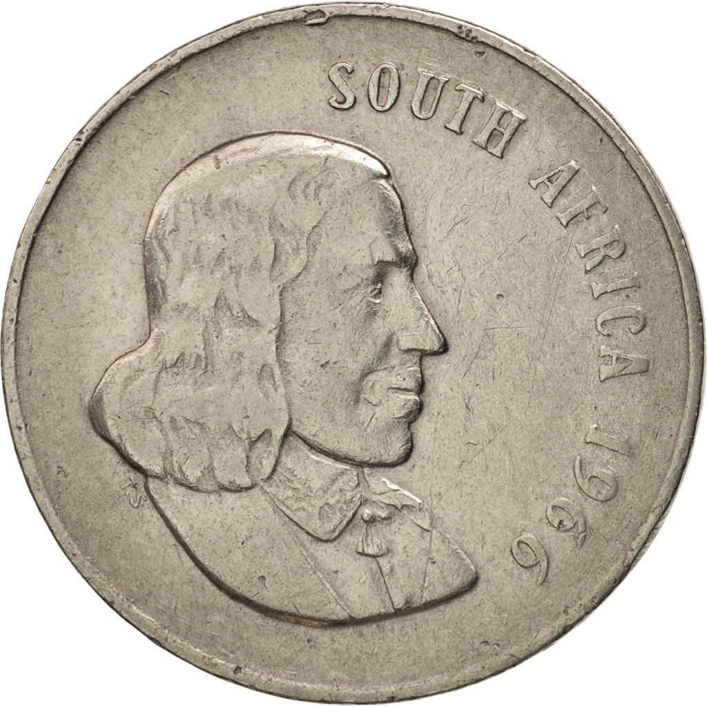 South Africa, 20 Cents, 1966, EF(40-45), Nickel, KM:69.1