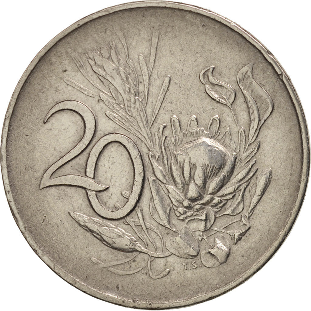 South Africa, 20 Cents, 1966, EF(40-45), Nickel, KM:69.1