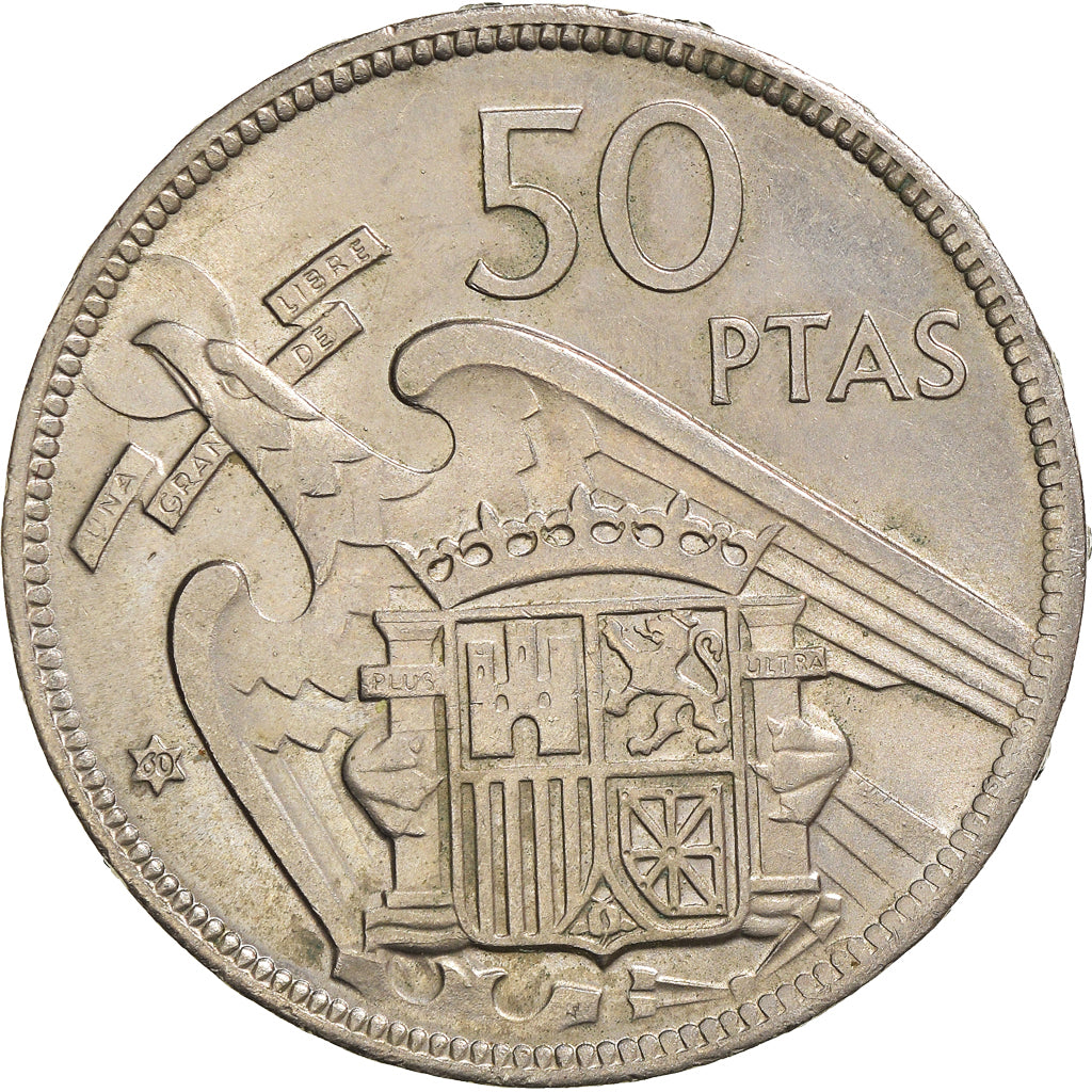 Moeda, Espanha, 50 Pesetas, 1960, EF(40-45), Cobre-níquel, KM:788