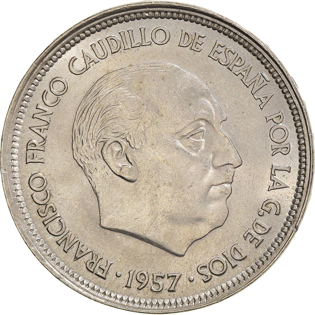 Monnaie, Espagne, Caudillo and regent, 25 Pesetas, 1958, SUP, Cupro-nickel