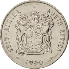 South Africa, 20 Cents, 1990, EF(40-45), Nickel, KM:86