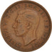 Moneta, Wielka Brytania, George VI, 1/2 Penny, 1943, EF(40-45), Brązowy, KM:844