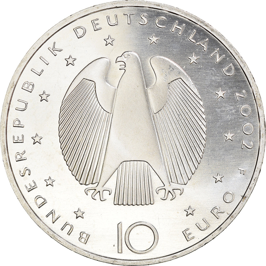 Coin, GERMANY - FEDERAL REPUBLIC, 10 Euro, 2002, Stuttgart, Germany, BE