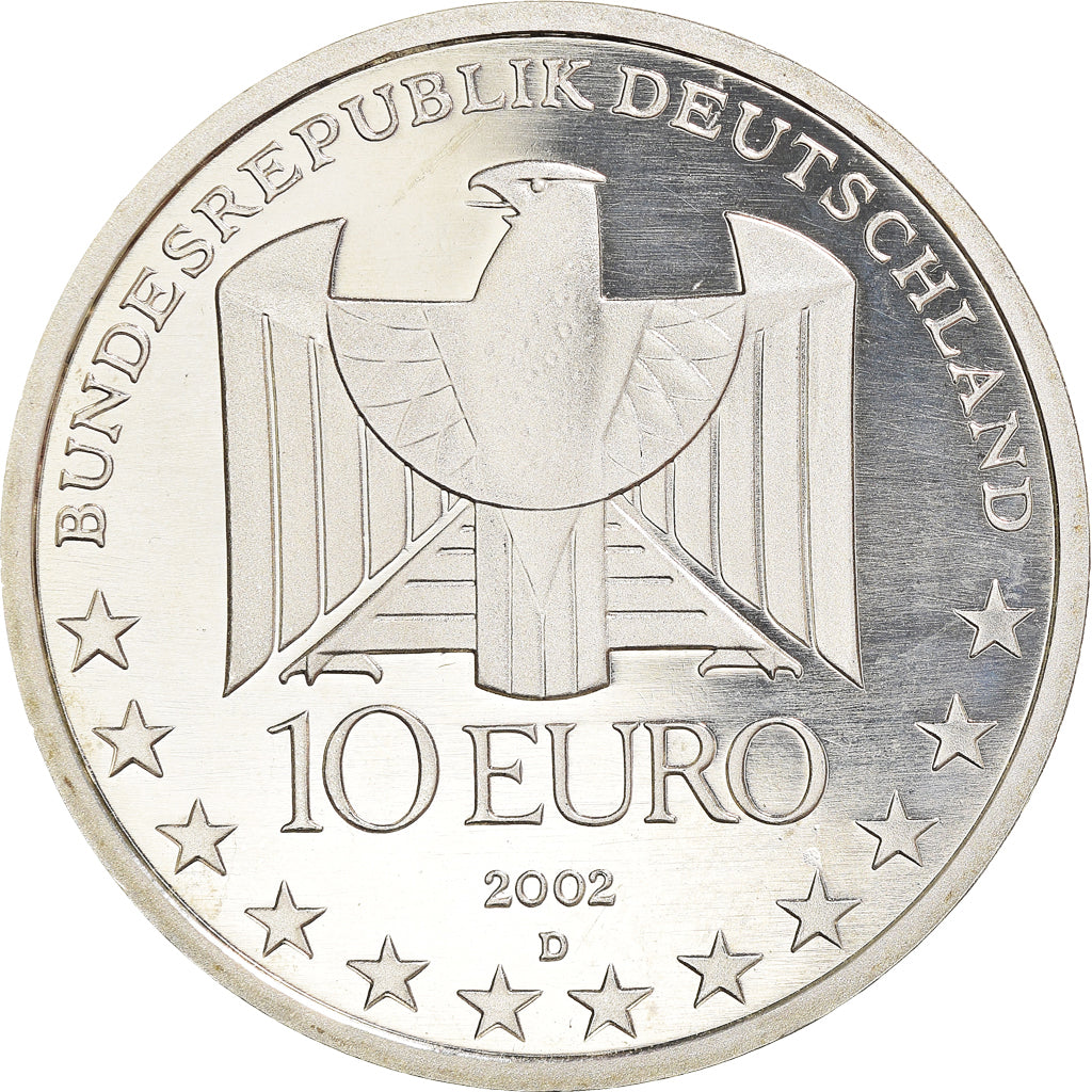 Moeda, ALEMANHA - REPÚBLICA FEDERAL, 10 Euro, 2002, Munich, Germany, BE