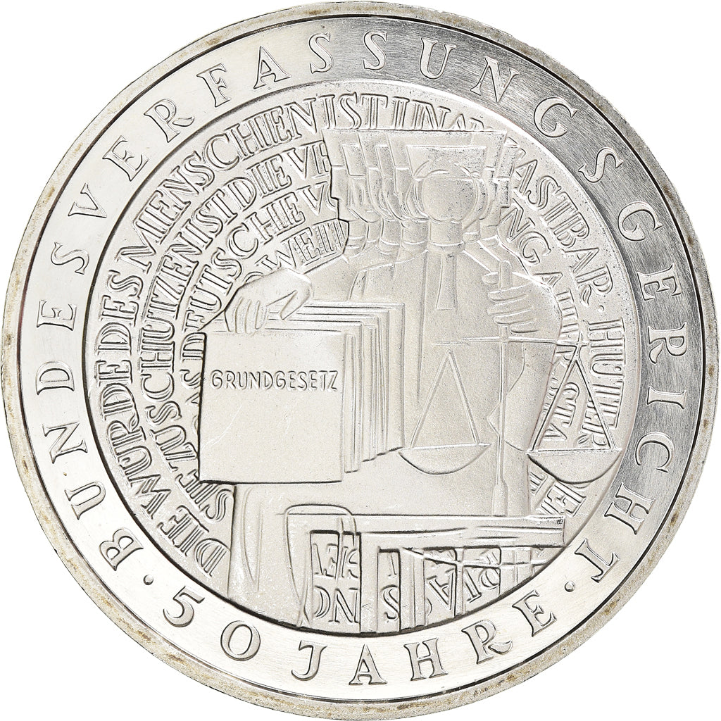 Coin, GERMANY - FEDERAL REPUBLIC, 10 Mark, 2001, Karlsruhe, BE, MS(65-70)