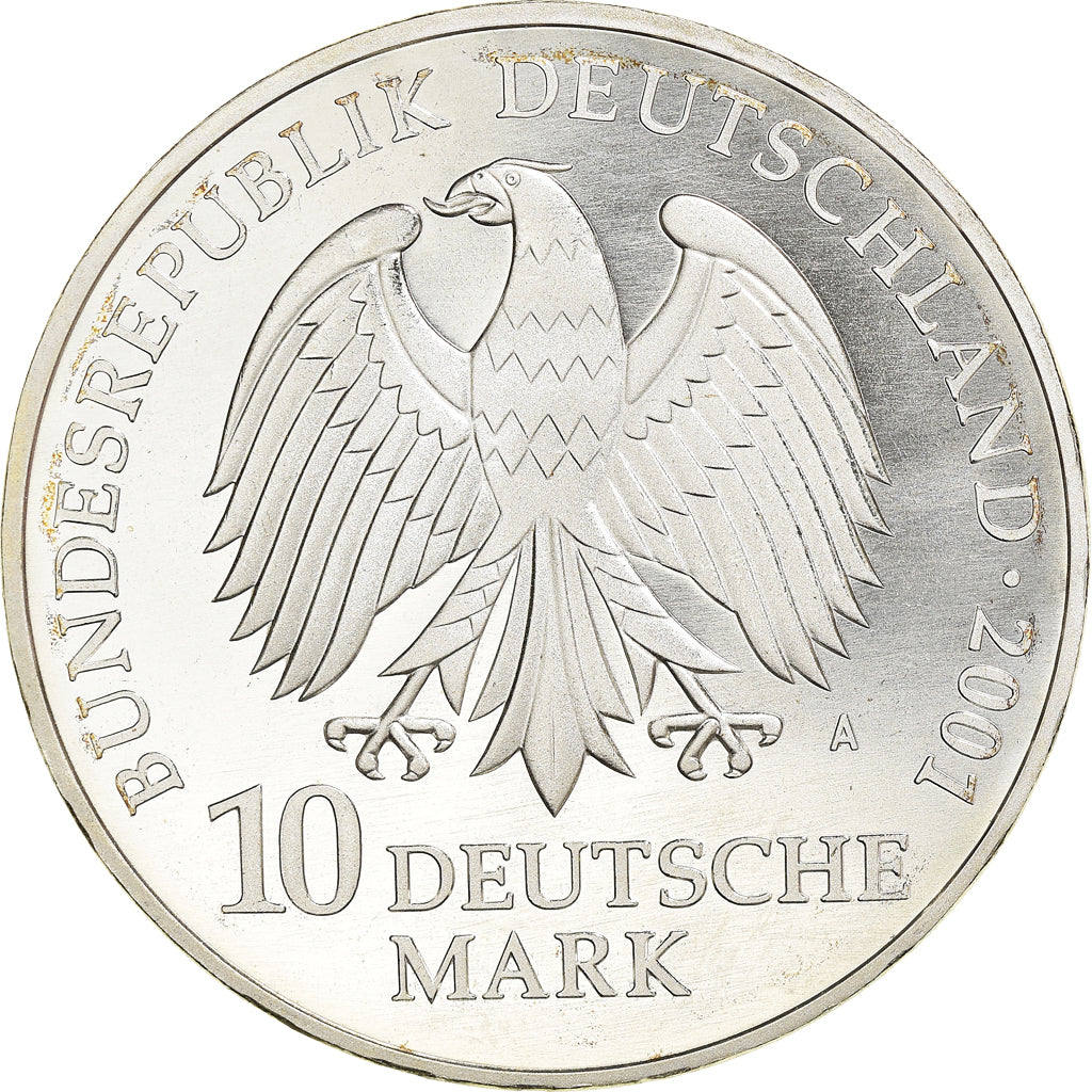 Coin, GERMANY - FEDERAL REPUBLIC, 10 Mark, 2001, Berlin, BE, MS(65-70), Silver