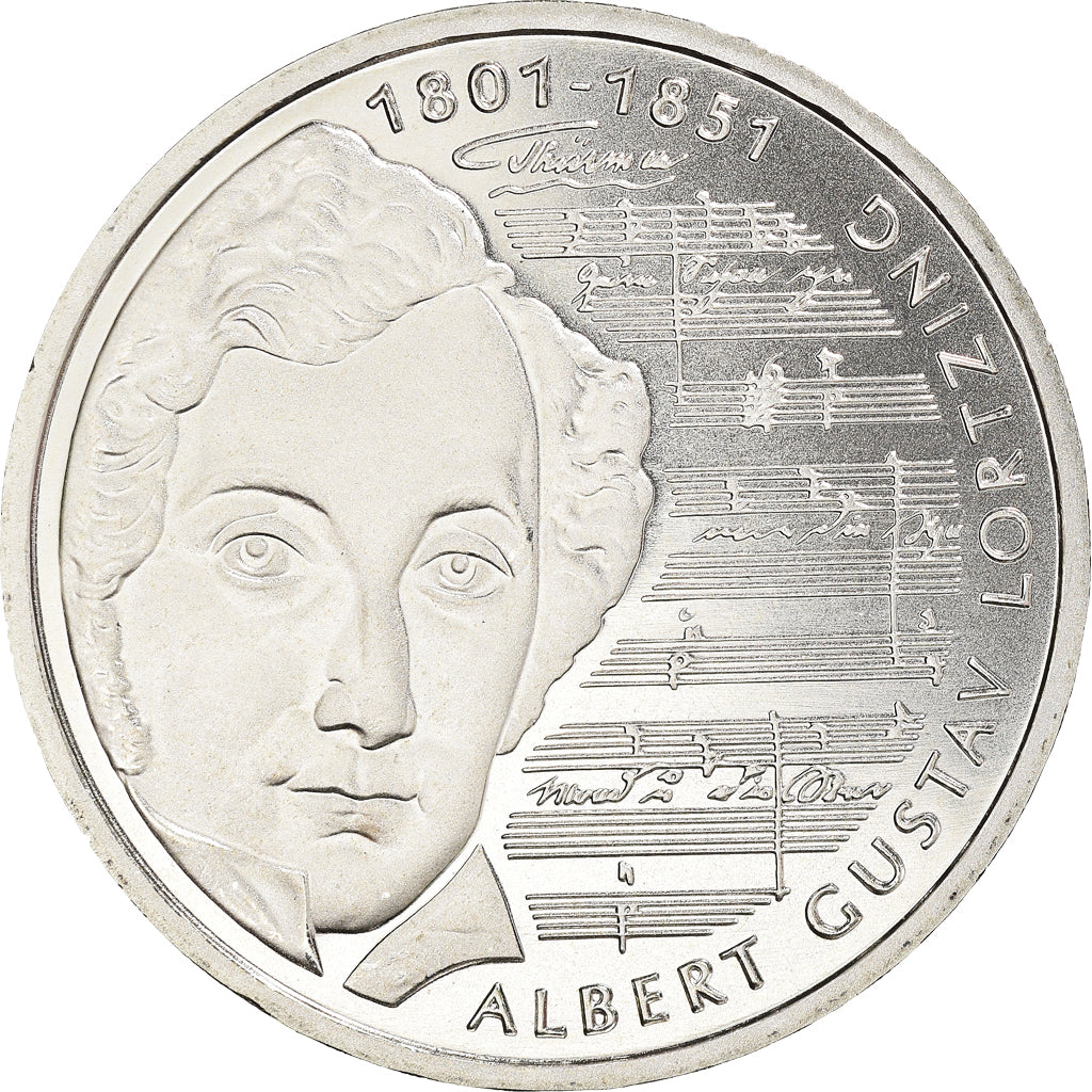 Coin, GERMANY - FEDERAL REPUBLIC, 10 Mark, 2001, Hamburg, BE, MS(65-70), Silver