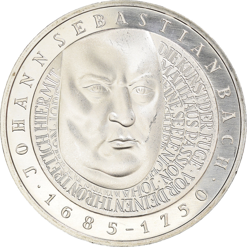 Moneda, ALEMANIA - REPÚBLICA FEDERAL, 250th anniversary of the death of Bach