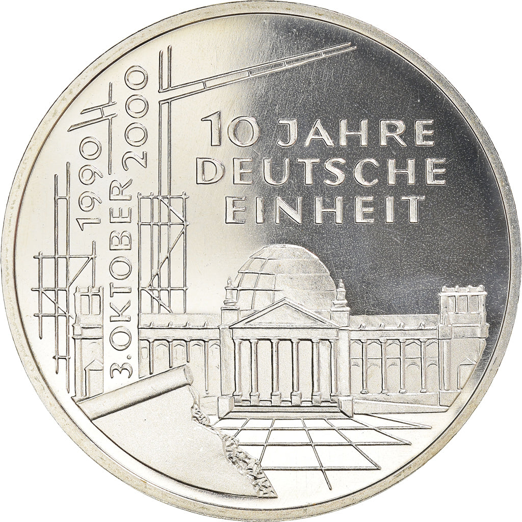 Coin, GERMANY - FEDERAL REPUBLIC, 10 Mark, 2000, Munich, BE, MS(65-70), Silver