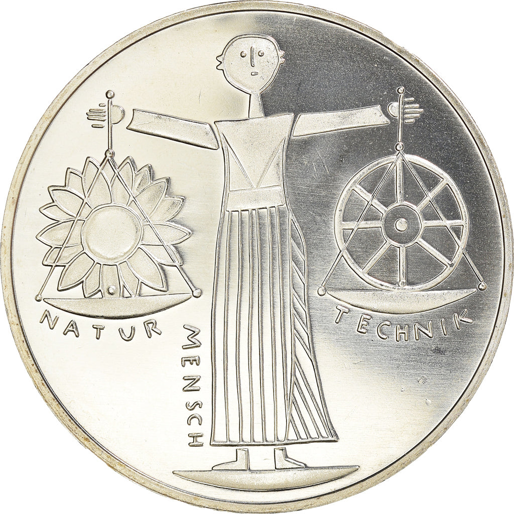 Moneta, Niemcy - RFN, 10 Mark, 2000, Berlin, BE, MS(65-70), Srebro, KM:199