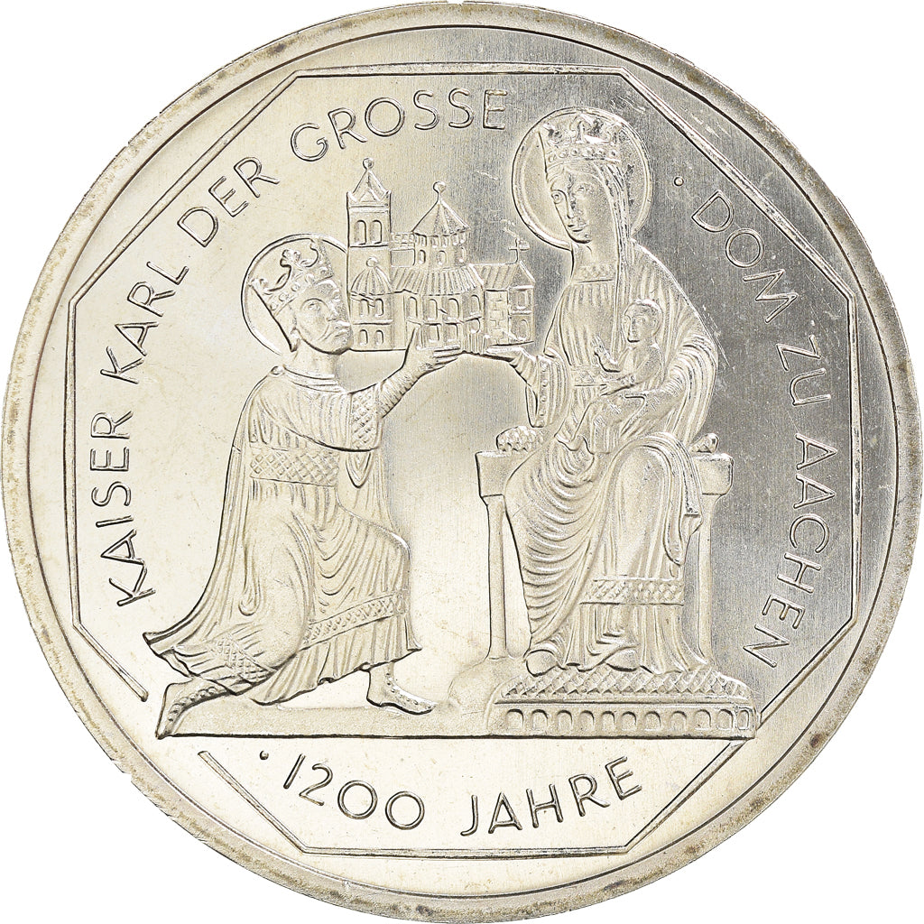 Coin, GERMANY - FEDERAL REPUBLIC, 10 Mark, 2000, Karlsruhe, BE, MS(65-70)