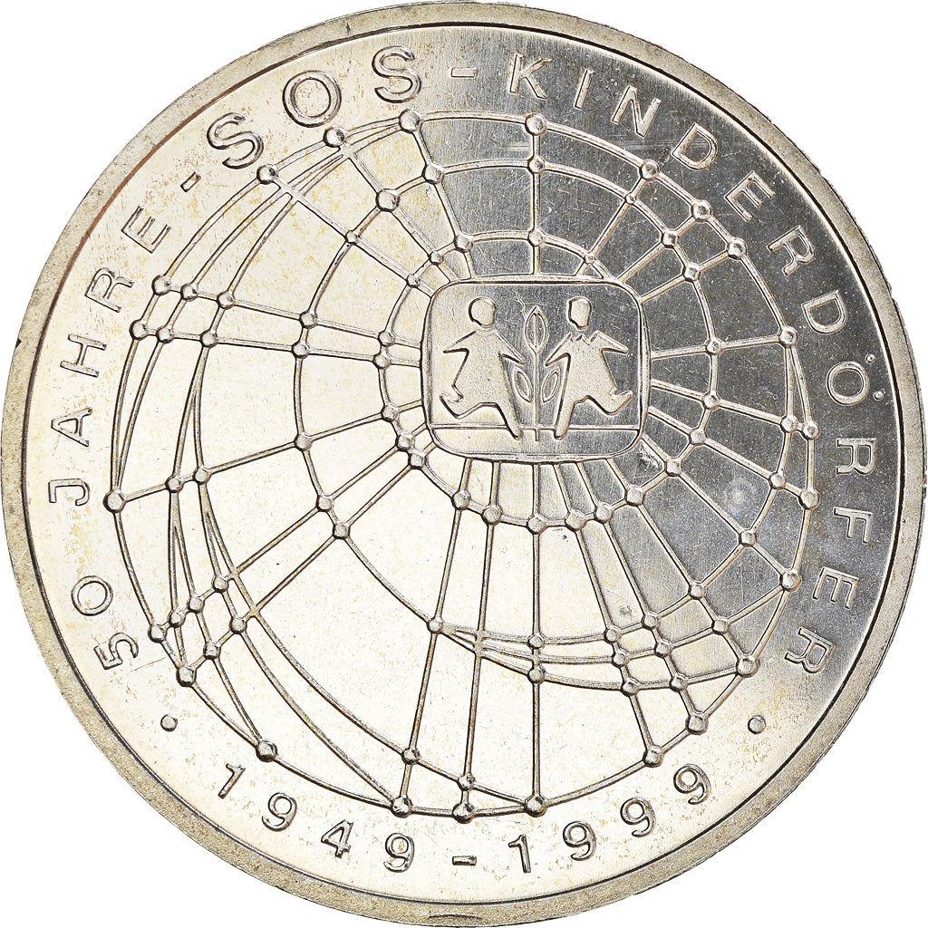 Coin, GERMANY - FEDERAL REPUBLIC, 10 Mark, 1999, Hamburg, BE, MS(65-70), Silver