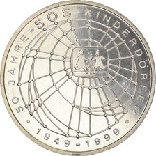 Coin, GERMANY - FEDERAL REPUBLIC, 10 Mark, 1999, Hamburg, BE, MS(65-70), Silver