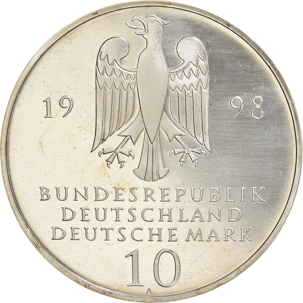 Coin, GERMANY - FEDERAL REPUBLIC, 10 Mark, 1998, Berlin, BE, MS(65-70), Silver