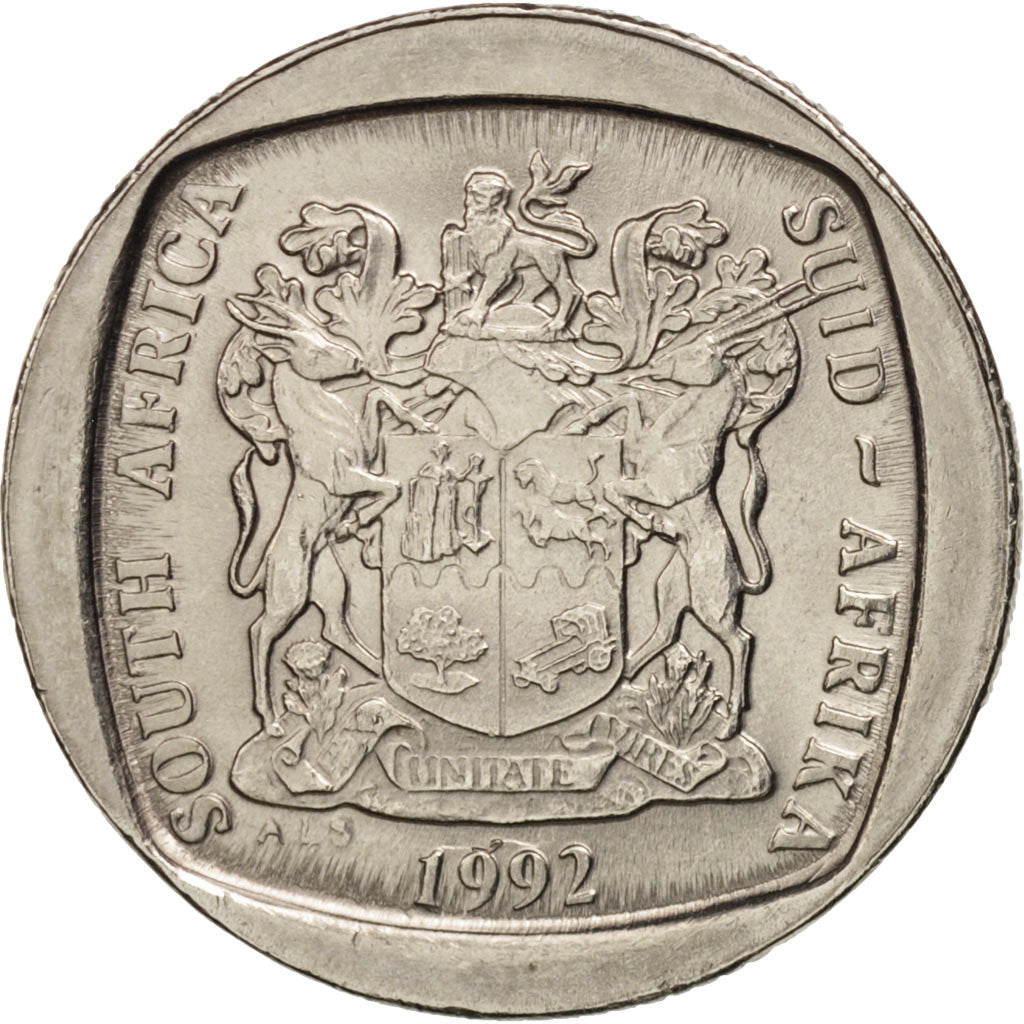 South Africa, Rand, 1992, MS(63), Nickel Plated Copper, KM:138