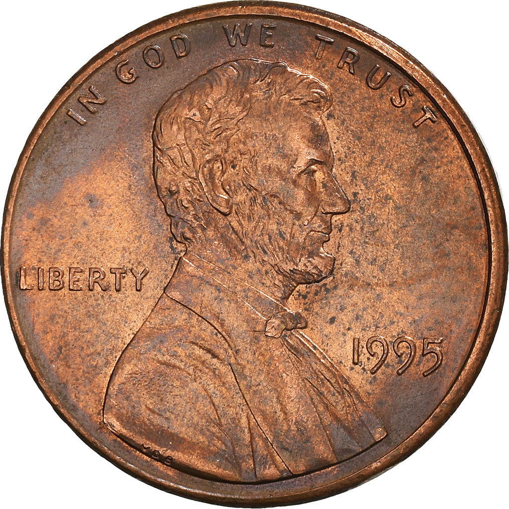 Moeda, Estados Unidos da América, Lincoln Cent, Cent, 1995, U.S. Mint