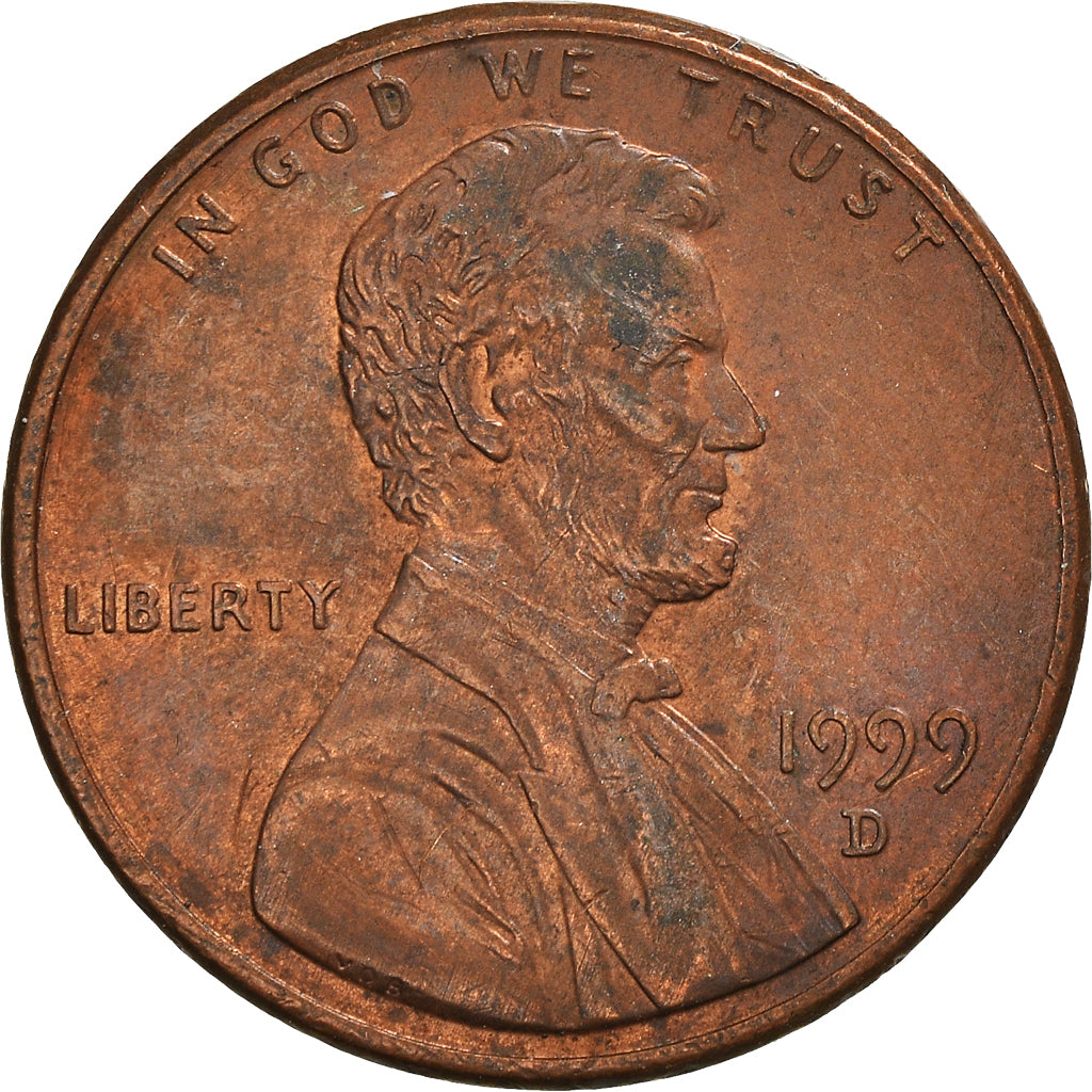 Coin, United States, Lincoln Cent, Cent, 1999, U.S. Mint, Denver, VF(30-35)