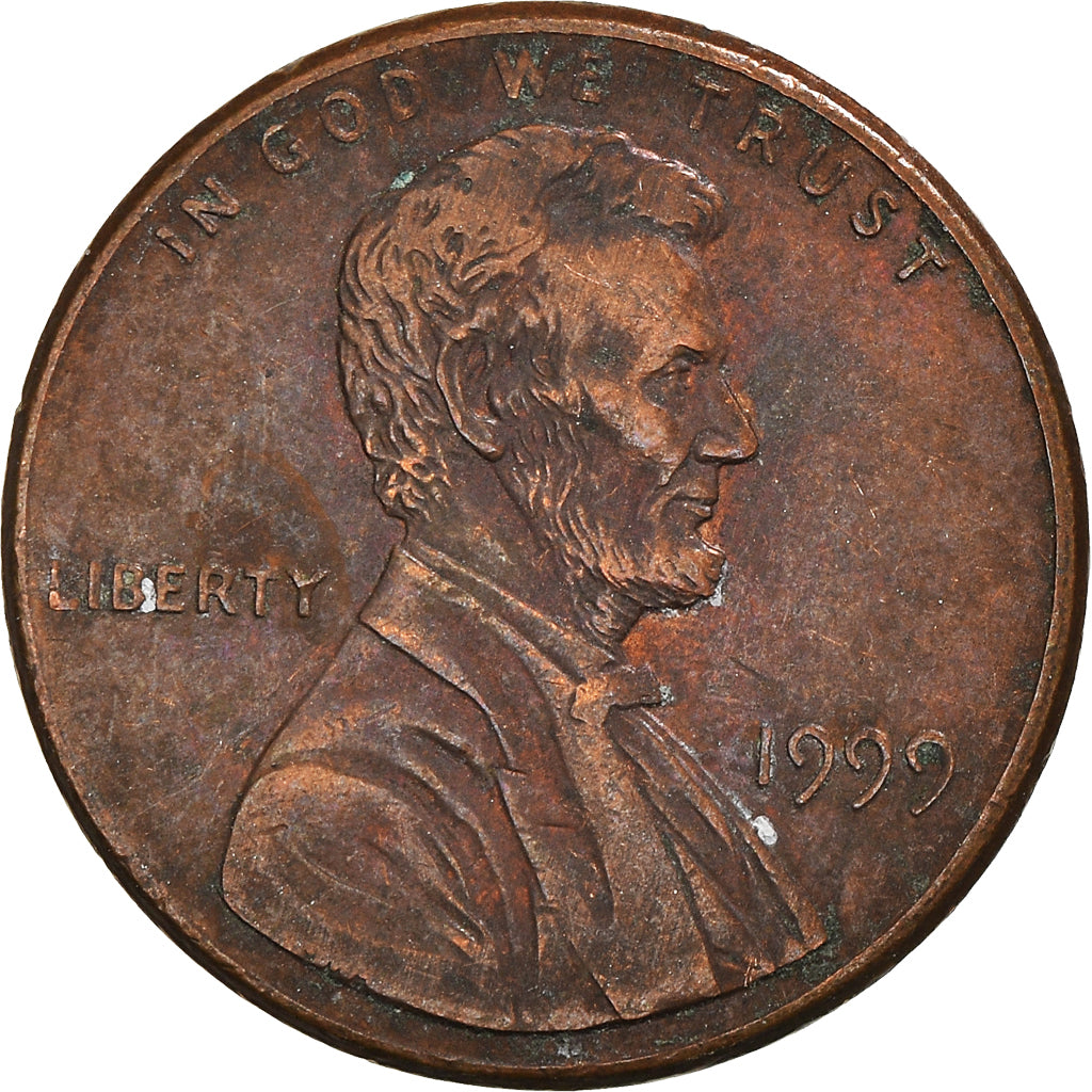 Coin, United States, Lincoln Cent, Cent, 1999, U.S. Mint, Philadelphia