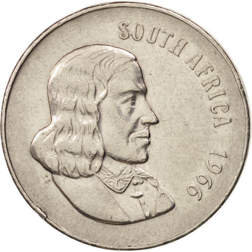 Coin, South Africa, 50 Cents, 1966, EF(40-45), Nickel, KM:70.1