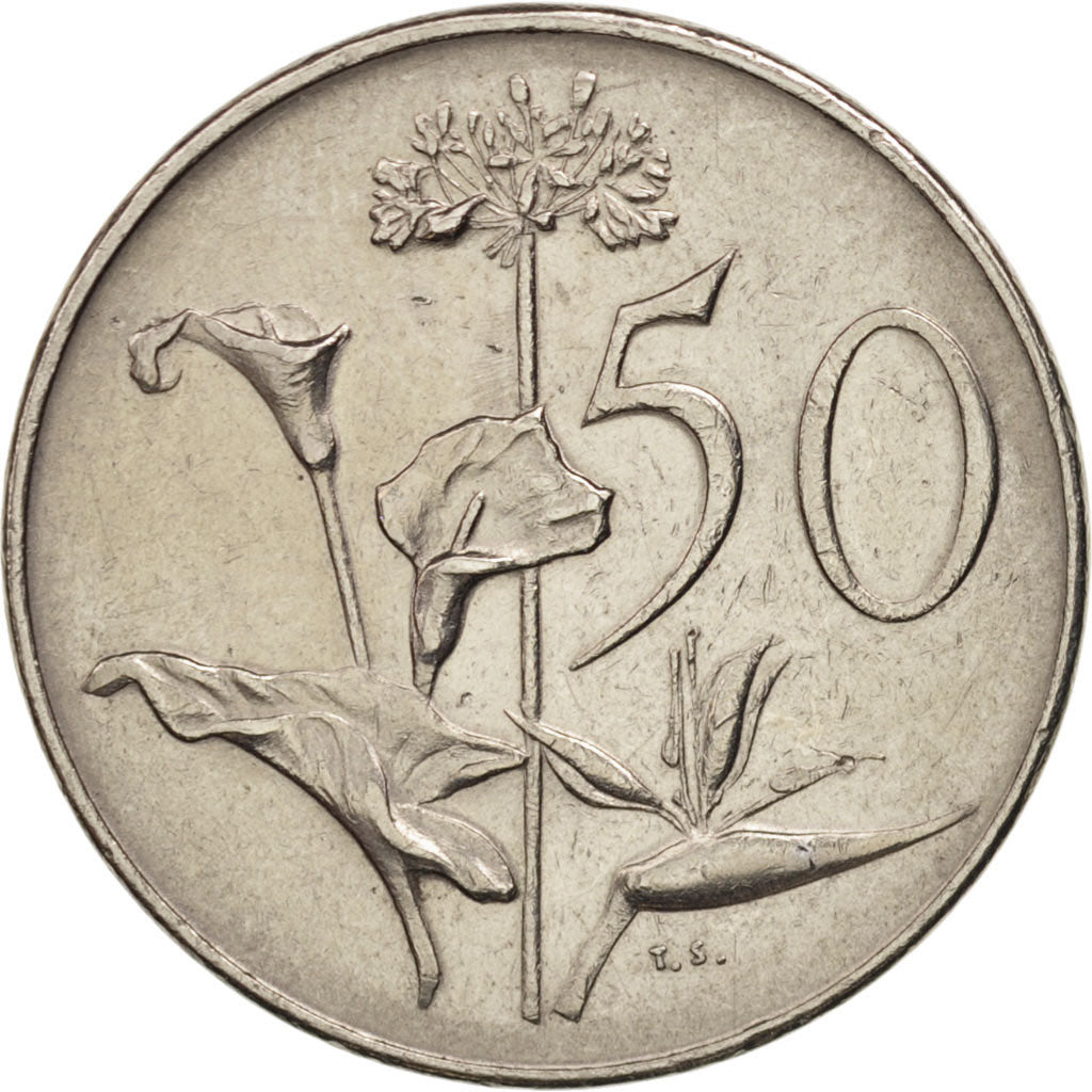 Coin, South Africa, 50 Cents, 1966, EF(40-45), Nickel, KM:70.1