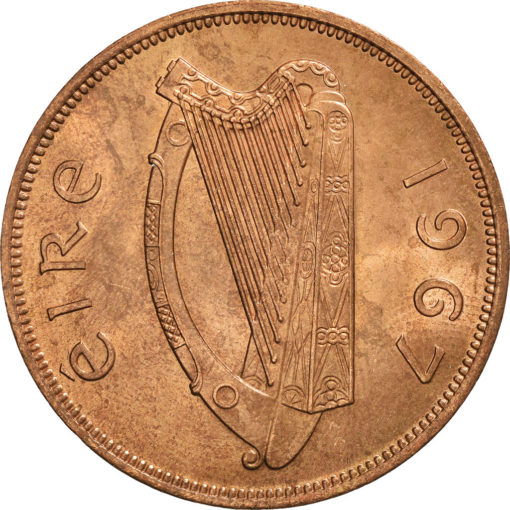 Coin, IRELAND REPUBLIC, Penny, 1967, EF(40-45), Bronze, KM:11