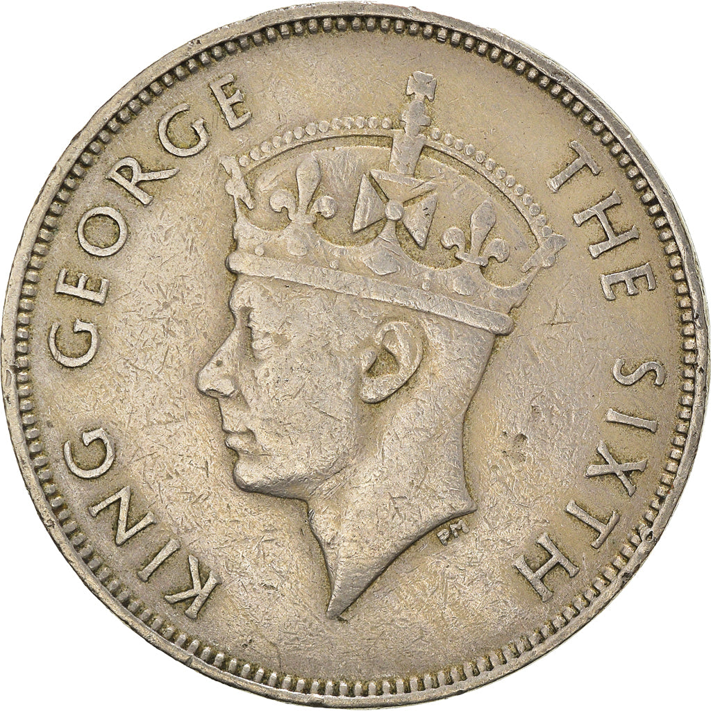 Coin, Mauritius, George VI, Rupee, 1950, VF(30-35), Copper-nickel, KM:29.1