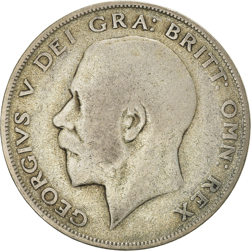 Monnaie, Grande-Bretagne, George V, 1/2 Crown, 1922, B+, Argent, KM:818.2