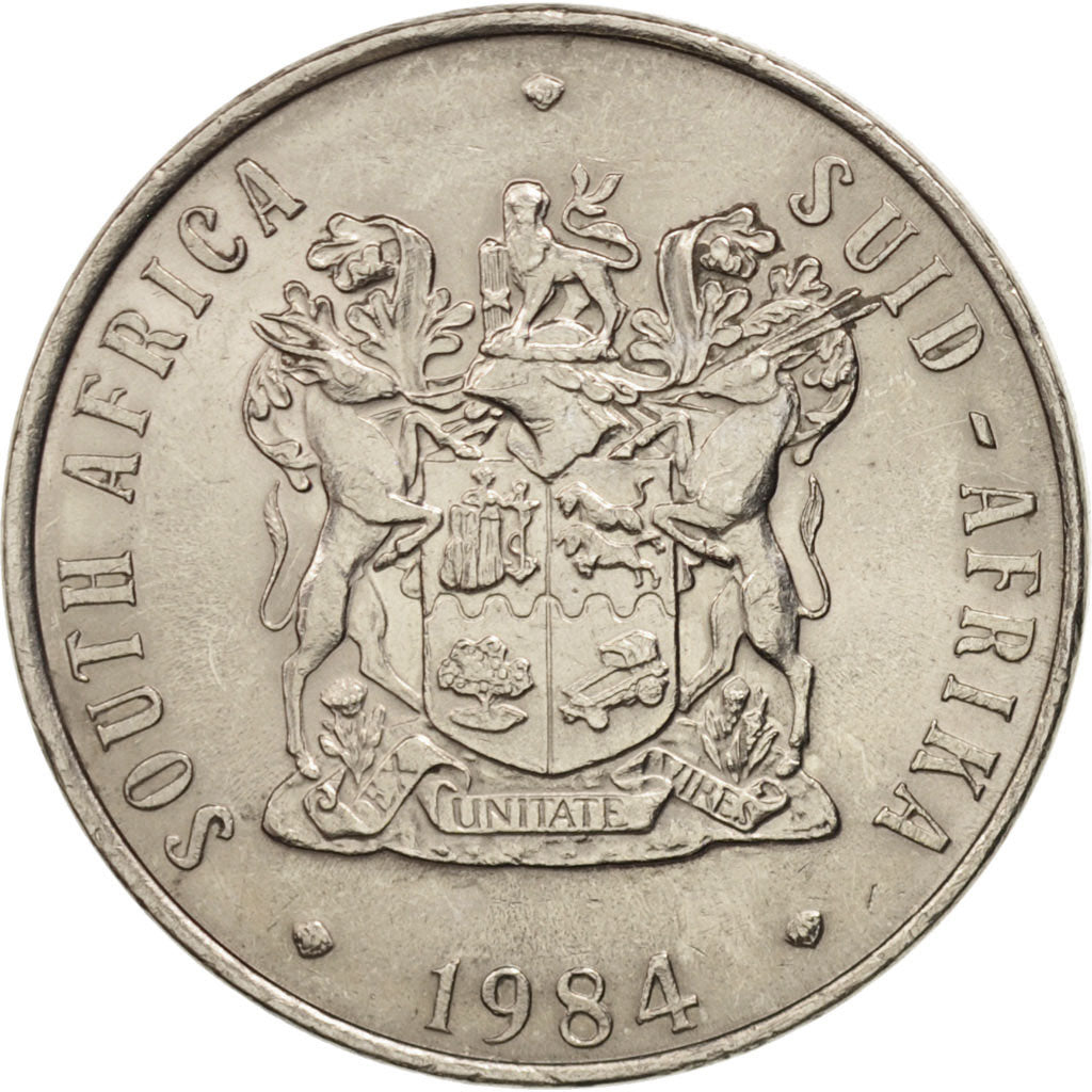 Coin, South Africa, 50 Cents, 1984, MS(63), Nickel, KM:87