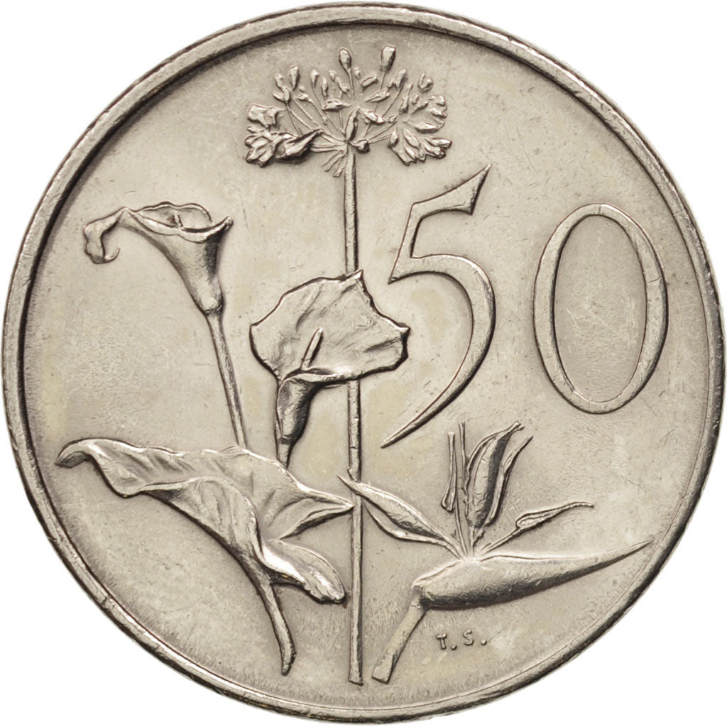 Coin, South Africa, 50 Cents, 1984, MS(63), Nickel, KM:87
