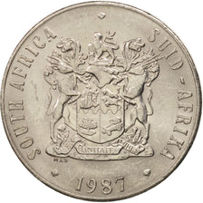 Coin, South Africa, 50 Cents, 1987, MS(60-62), Nickel, KM:87