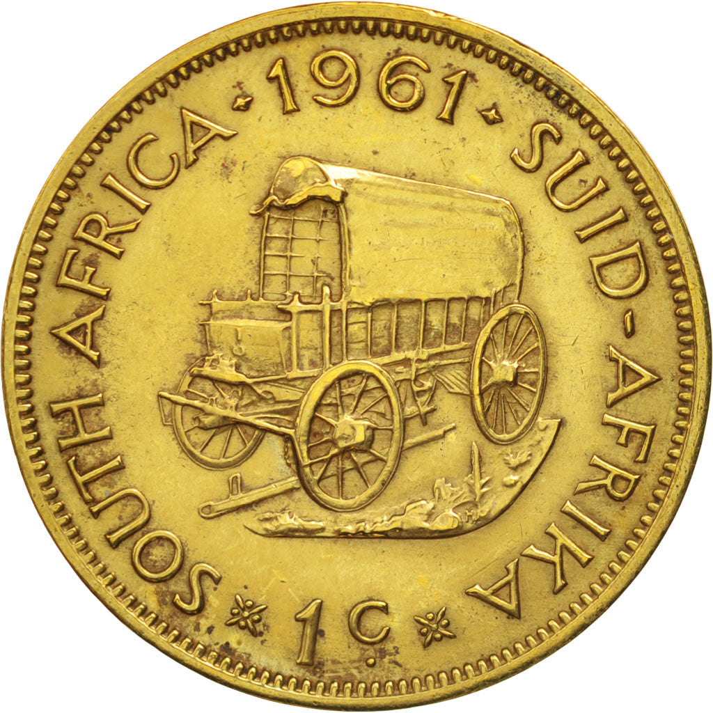 Coin, South Africa, Cent, 1961, EF(40-45), Brass, KM:57