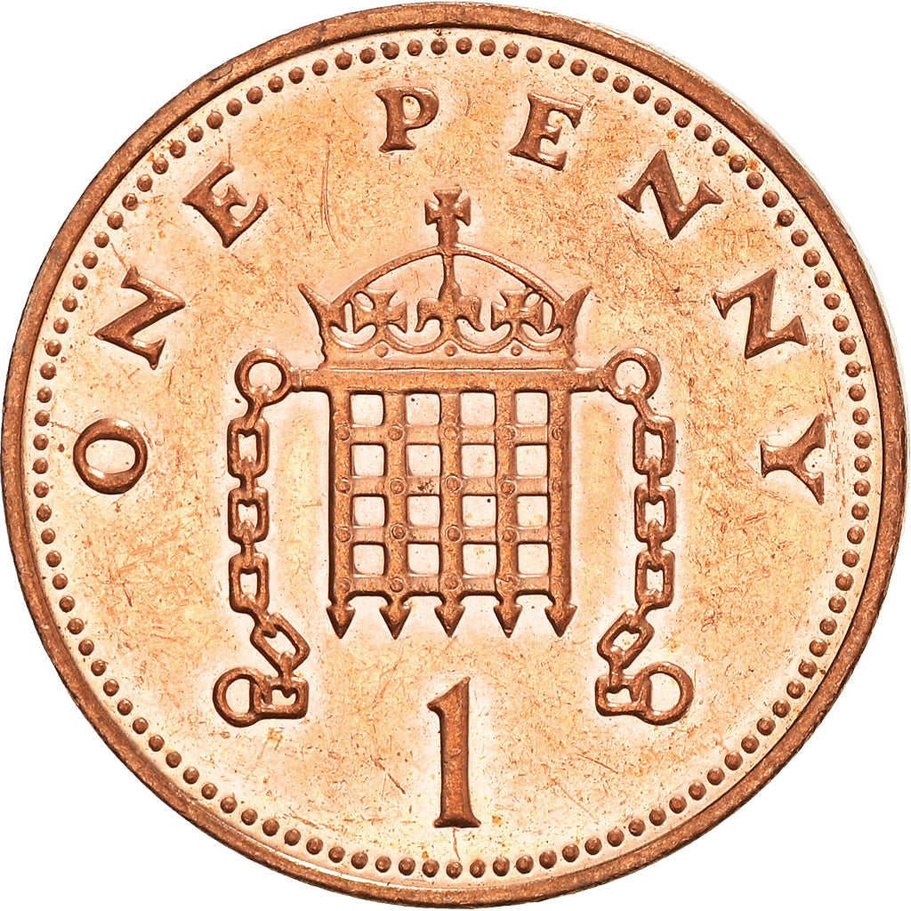 Coin, Great Britain, Elizabeth II, Penny, 2007, AU(50-53), Copper Plated Steel