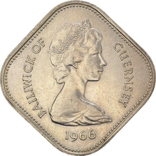 Coin, Guernsey, Elizabeth II, 10 Shilling, 1966, Heaton, AU(50-53)