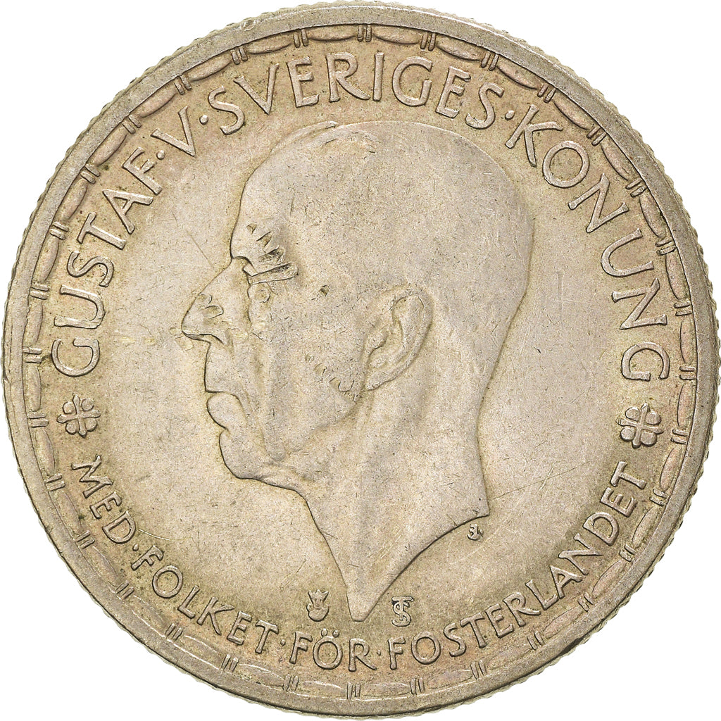 Coin, Sweden, 2 Kronor, 1946, EF(40-45), Silver, KM:815