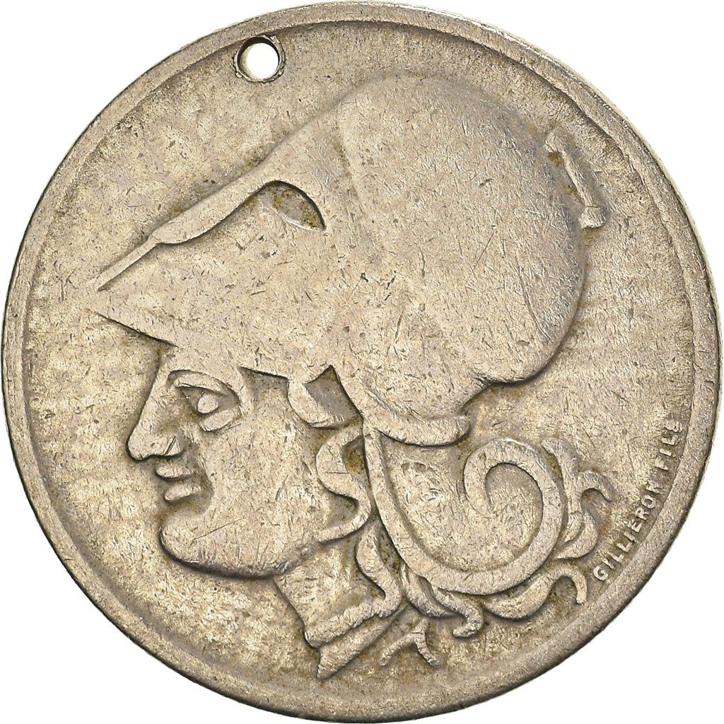 Moneta, Grecja, Drachma, 1926, Vienne, VF(20-25), Miedź-Nikiel, KM:69