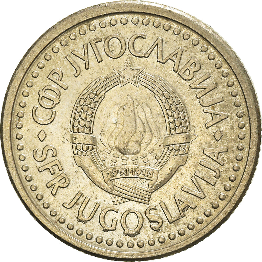 Moneta, Iugoslavia, Dinar, 1991, MB, Rame-nichel-zinco, KM:142
