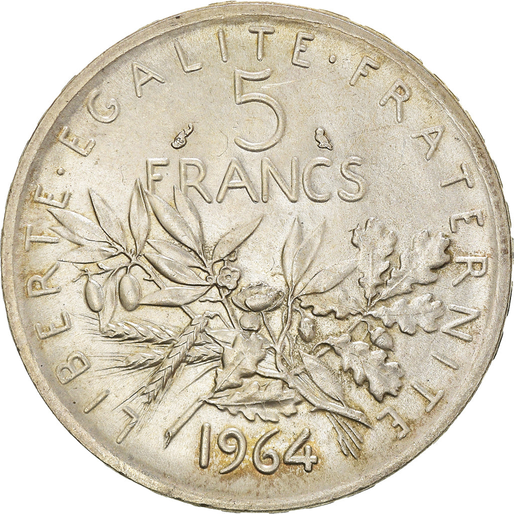 Coin, France, Semeuse, 5 Francs, 1964, Paris, AU(50-53), Silver, KM:926