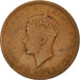 Moneta, Mauritius, George VI, 5 Cents, 1945, Pretoria, BB, Bronzo, KM:20