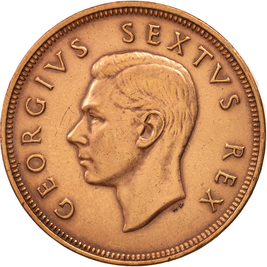 South Africa, George VI, Penny, 1952, EF(40-45), Bronze, KM:34.2
