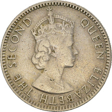 Coin, Mauritius, Elizabeth II, 1/4 Rupee, 1964, EF(40-45), Copper-nickel, KM:36