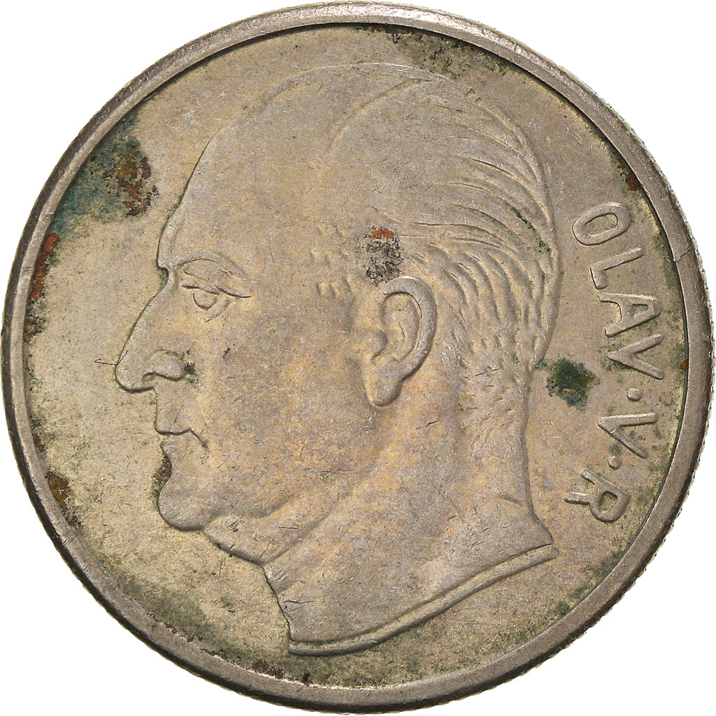 Moneda, Noruega, Olav V, Krone, 1970, BC+, Cobre - níquel, KM:409